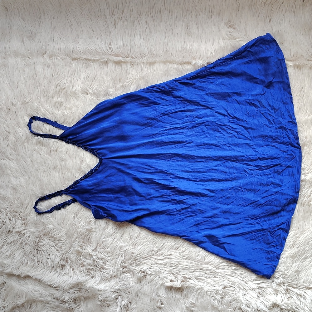 Frederick's of Hollywood cobalt blue chemise, slip dress small